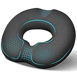 DmTown Donut Cushion for Hemorrhoids, Comfortable Coccyx Cushion Donut Pillow, Memory Foam Seat Cushion for Tailbone Pain, Sciatica & After Surgery Sitting (Men)