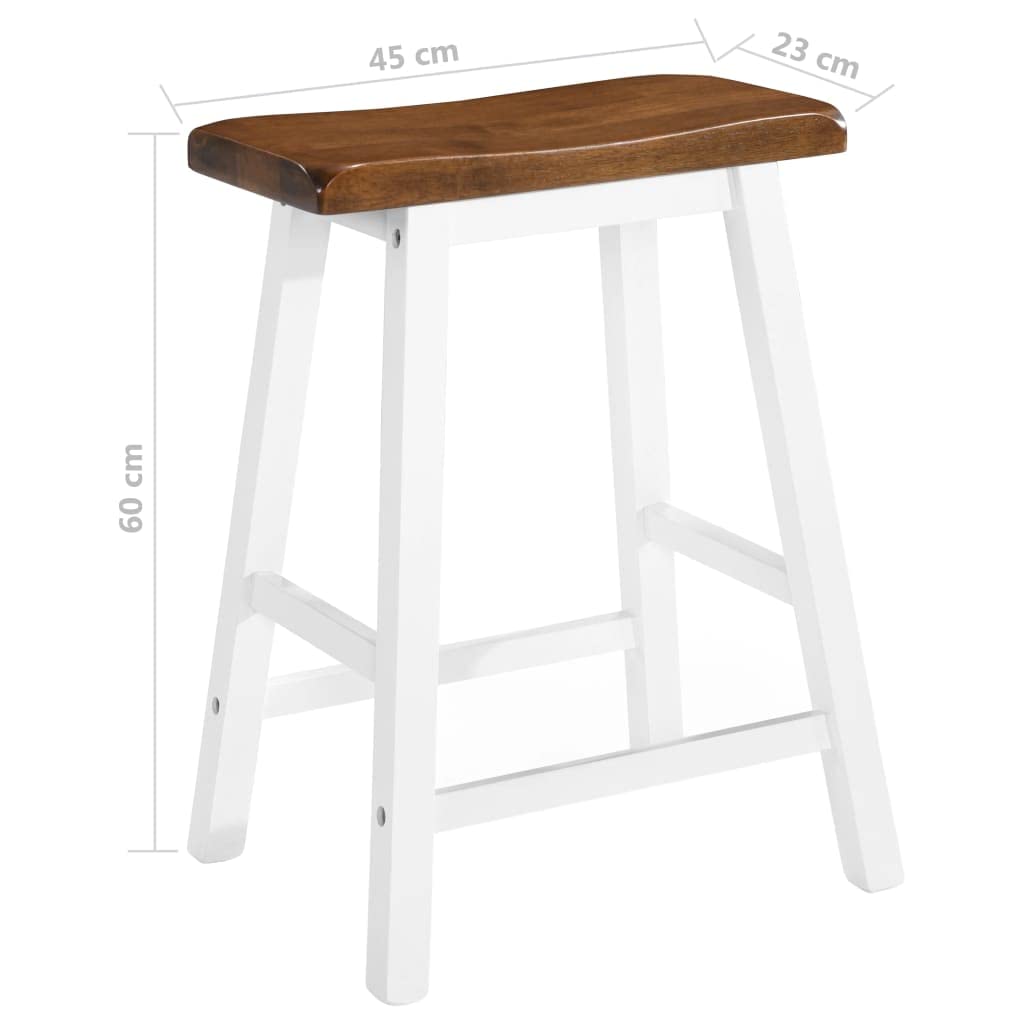 Barhocker Massivholz 2er Set, 2 STK. Barhocker Holz mit 110 kg Belastbarkeit, Schlichtes Design für Wohnung, Bar oder Restaurant, einfache Montage, pflegeleicht mit feuchtem Tuch