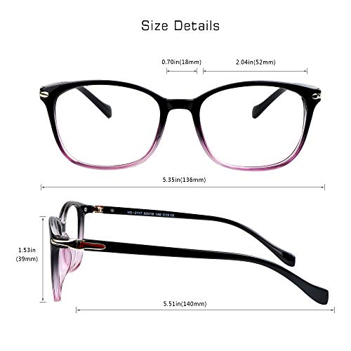 Image of VisionGlobal 6 Pairs Blue Light Blocking Glasses /Reading Glasses for Women /Men, Fashion Eyewear Frame
