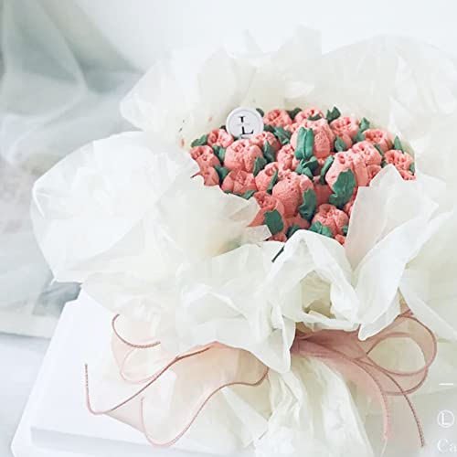 72 Blatt Seidenpapier Weiß (50x70cm) - blumenstrauß papier Verpackung, seidenpapier verpackungsmaterial，Floristenpapier，Geschenkpapier für Blumen, Pompons, Hochzeit, Geburtstag