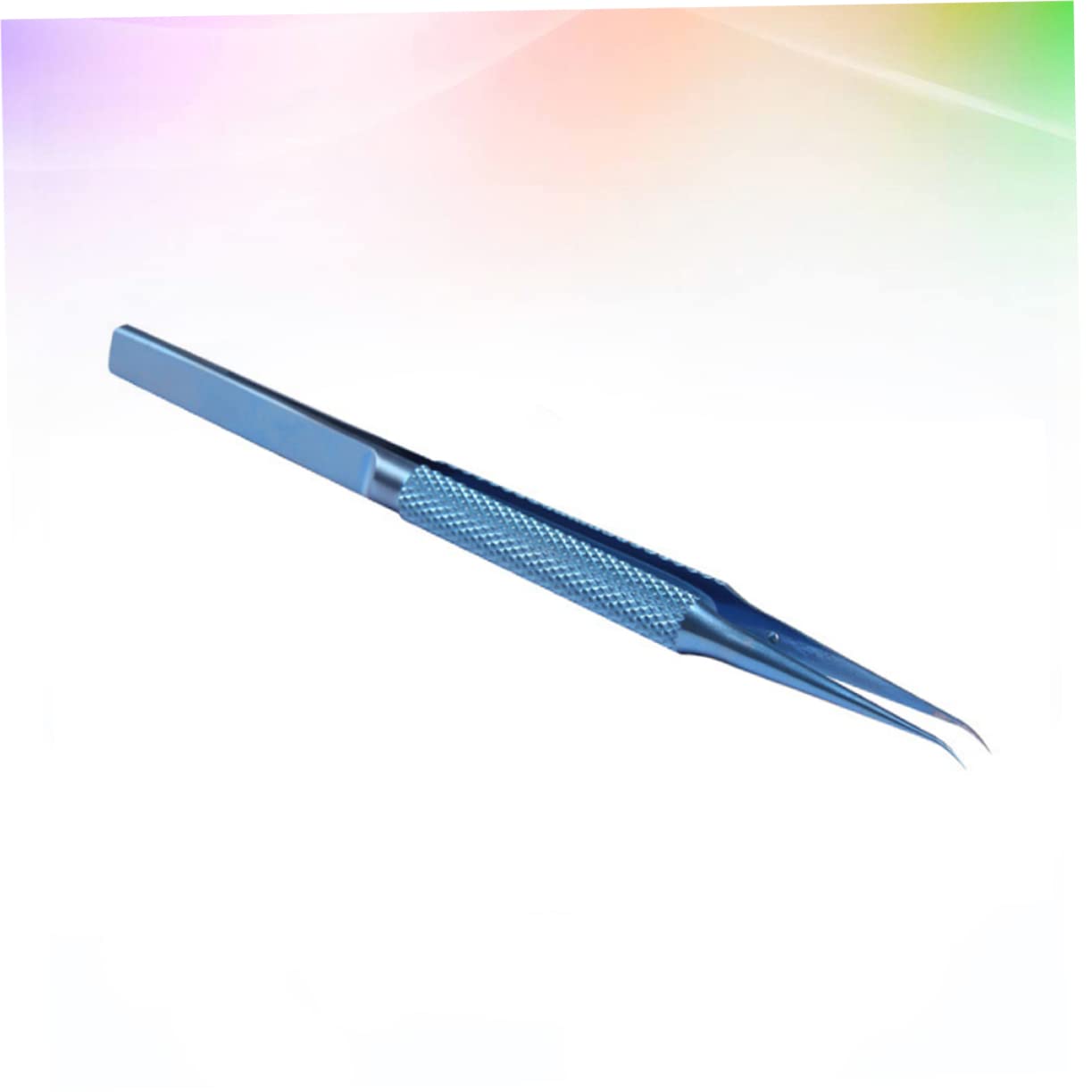 Hemobllo Titanlegierung Pinzette 0,15mm Präzisions Winkelpinzette Gebogen Antimagnetisch Rostfrei Industrie Und Schmuckreparatur Laborgebrauch