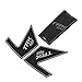 FDBD 3M Moto Protecteur Anti-dérapant Réservoir Tampon Autocollant Gaz Genouillère Traction Côté Décalcomanies pour Benelli TRK502 TRK 502 502X Tankpad Sticker (Color : 1SET)
