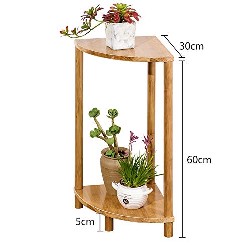 XIU Flower Stand-Flower Rack Combination Fan-Shaped Solid Wood Multilayer Indoor Flower Shelf Simple Bamboo Succulents Bonsai Frame,C
