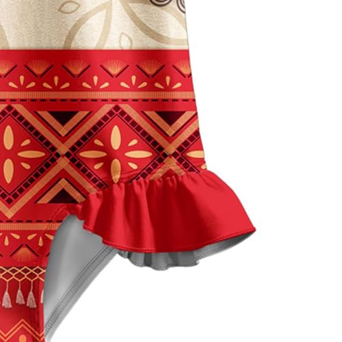 Girls Princess Swimsuit Adventure Outfit with Swim Cap, 3-10 Years4