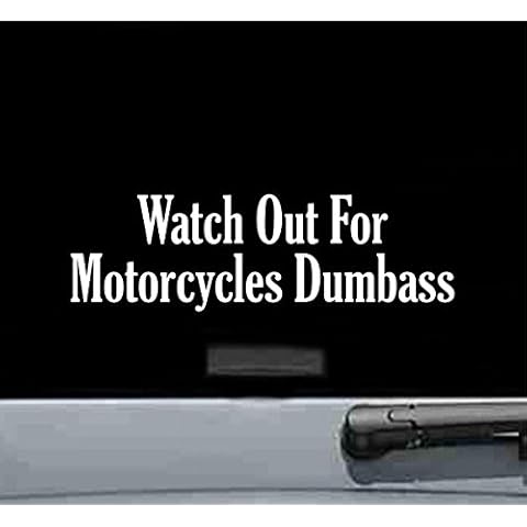 JS Artworks Watch Out for Motorcycles Vinyl Decal Sticker Cover