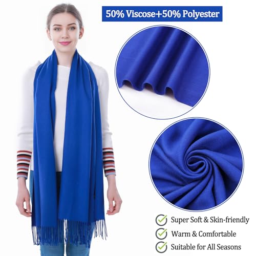 Image of Pashmina Scarf and Shawl - Soft Women Pashminas Wrap for Wedding Evening Party dresses