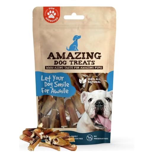 Amazing Dog Treats - Bully Stick Bites (2 Lb. Bag) Premium Dog Chews - Easily Digestible Bully Stick Dog Treat - 100% Beef Bully Bones
