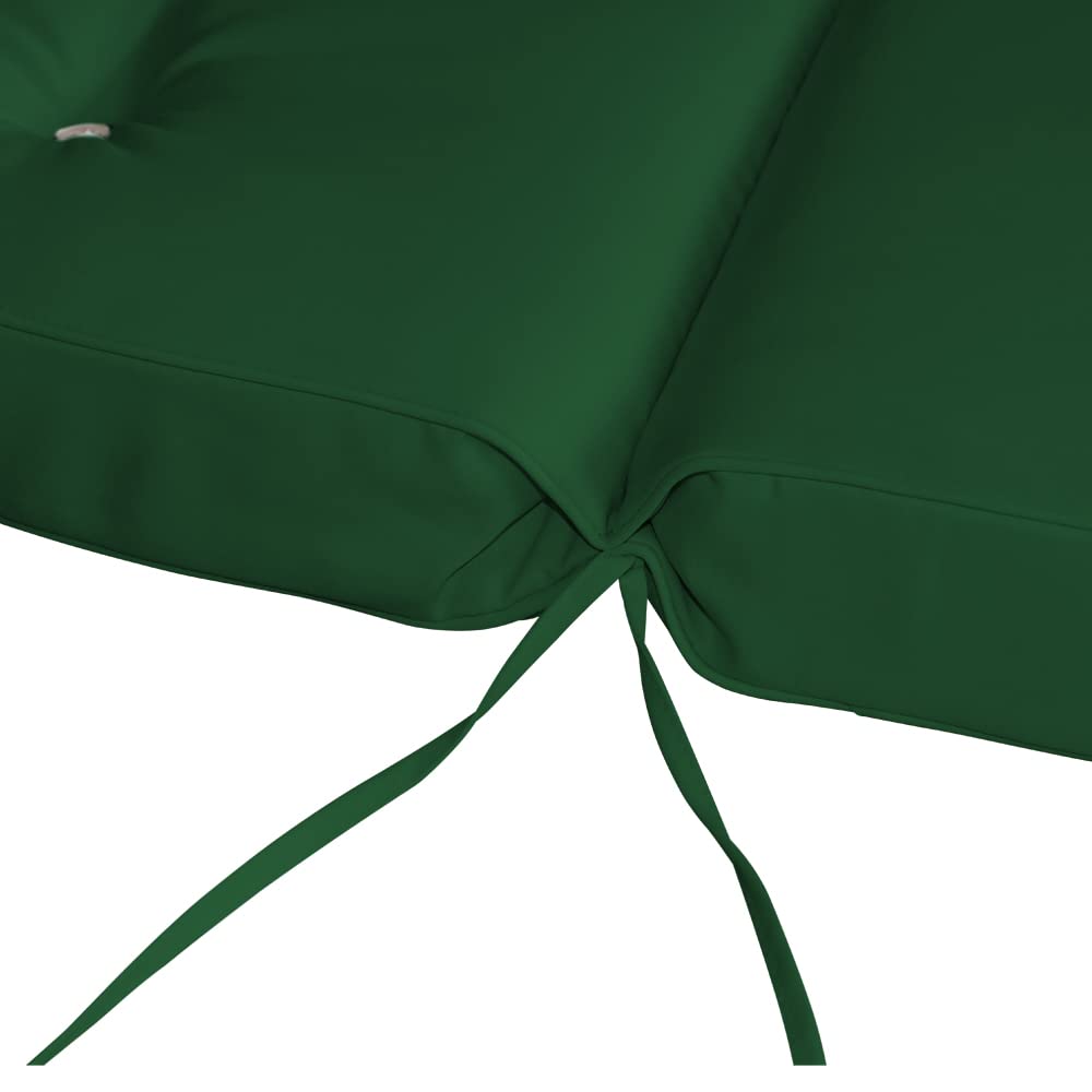 Detex® Stuhlauflagen Vanamo Befestigungsschlaufen 6er Set Auflage Hochlehner Sitzauflage Stuhlkissen Kissen Grün