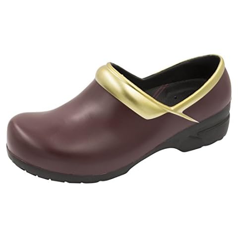 AnyWear Women's SRANGEL, Burgundy,Gold,Black, 5 Medium US Cover