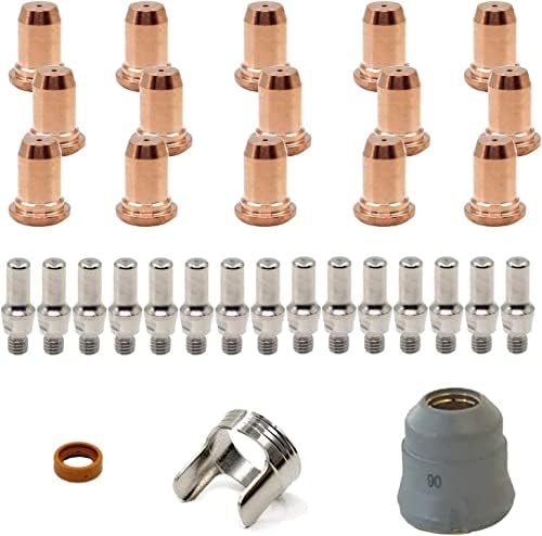 Jack&Dave 33pcs IPT-60 PT-60 IPT-40 PT40 Plasma Cutting Torch Tip Electrode Shield Cap Stand Off