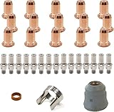 Jack&Dave 33pcs IPT-60 PT-60 IPT-40 PT40 Plasma Cutting Torch Tip Electrode Shield Cap Stand Off