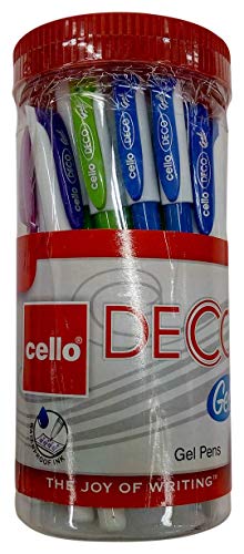 Cello Deco Gel Pen – Blue, 25 count Jar