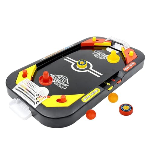 KIXZSAZ de Hockey de Aire Plegable, fácil de Instalar, portátil, Ideal para Viajes y reuniones recreativas, con Discos y paletas de minihockey de Aire,