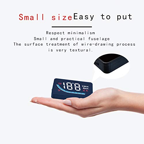 Display de HUD para carro, display de cabeça para cima Velocímetro de alta definição Ferramenta de d