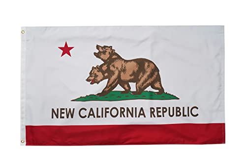 FRF FLAG New California Flag 3x5 Feet Double Side New California Republic Flags Outdoor Fallout NCR Flag with 2 Brass Grommets and 4 Rows of Lower Stitches