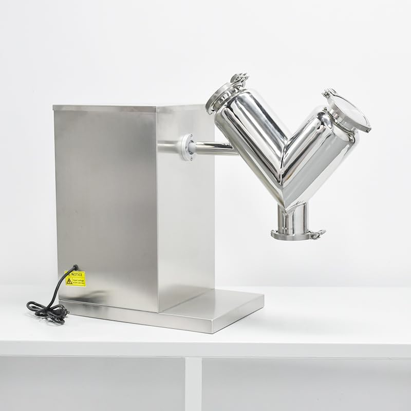 V Type Powder Mixer 24r/min Blender Blending Machine 5L Barrel Capacity Powder Mixing Lab Mixer