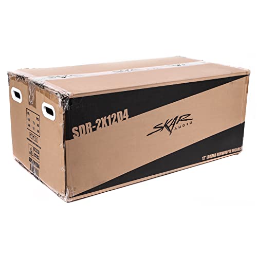 Image of Skar Audio Dual 12 inch 2400W Loaded SDR Series Vented Subwoofer Enclosure | SDR-2X12D4