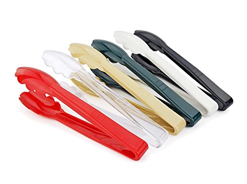 New Star Foodservice 35629 Utility Tong, High Heat Plastic, Scalloped, 9 Inch, Set Of 12, Beige #TOP3
