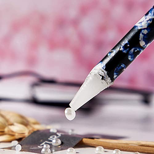 JP Arts & Crafts 5Pcs Rhinestone Picker for Nail Gems Soft Wax Pencil Wax Pen for Diamonds for Nails Nail Pencil Dotting Pen Diamond Painting Pen Tool Accessories - Image 2