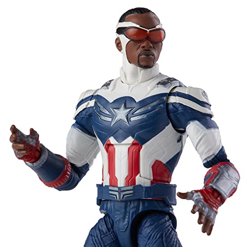 Avengers Hasbro Marvel Legends Series 6-inch Action Figure Toy Captain America: Sam Wilson Premium Design and 2 Accessories, for Kids Age 4 and Up - Image 6