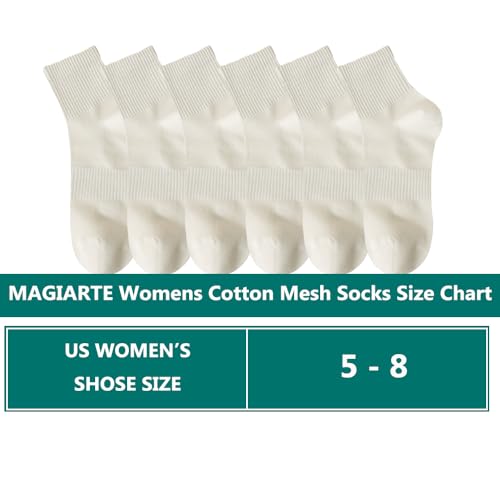 Image of MAGIARTE Womens Mini Crew Ankle Socks Athletic Casual Cotton Socks for Women