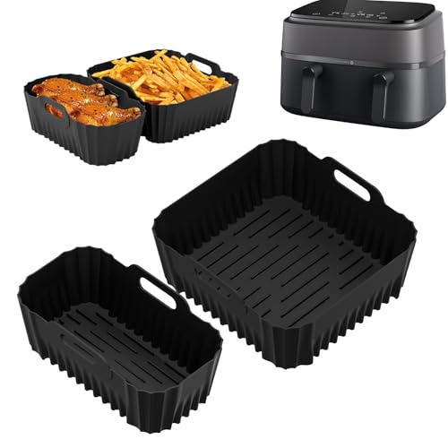 Philips Airfryer 3000 Zubehör - Silikonform passend für Philips Dual Basket Airfryer 3000/5000 Serie Heißluftfritteuse-Zubehör für Philips XXL 9L (6L/3L) Modelle NA350/00, NA352/00