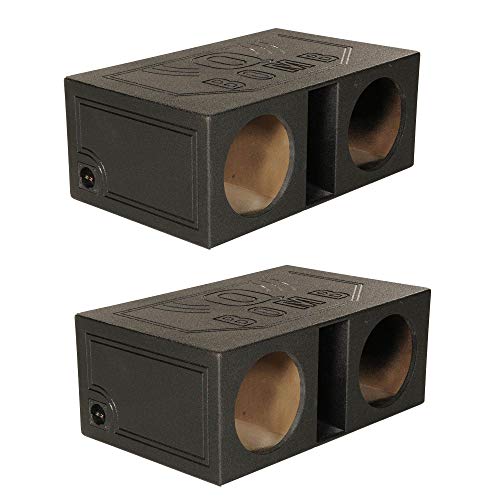 Q-POWER QBOMB 12 Dual Vented Ported Car Subwoofer Sub Box Enclosure (2 Pack)