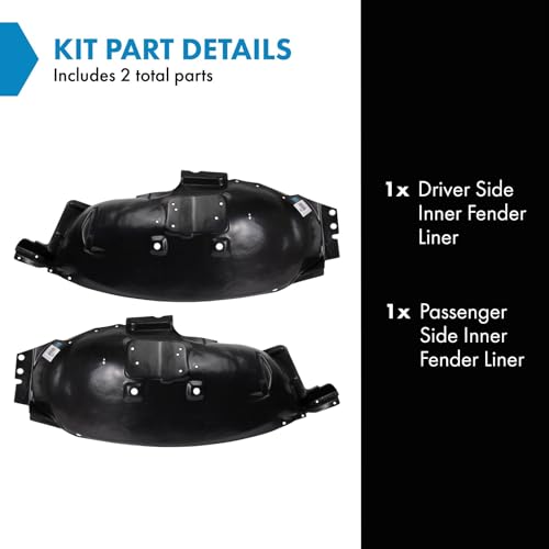 Image of TRQ Inner Fender Liner Set Compatible with 1993-1994 Ford Ranger FO1248105 FO1249105