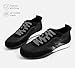 LUCKY STEP Women's Mesh Fashion Sneaker Colorblock Breathable Retro Lace-up Stylish Lifestyle Trendy Casual Walking Shoes(Black,7 B(M) US)