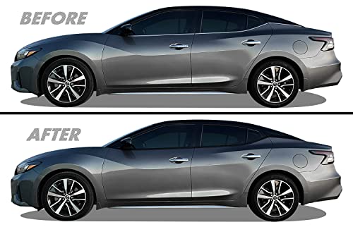 SlickMod Chrome Delete Blackout Vinyl Overlay for 2016-2021 Nissan Maxima Window Trim (Gloss Black)
