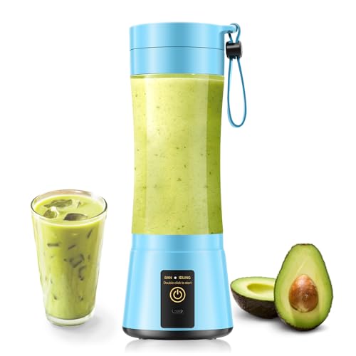 Image of Cordless Portable Personal Size Blender - 12 Oz Mini Blender Make Smoothies and Shakes, Cordless & Lightweight, Freshly Squeezed in Picnic /Sports /Office