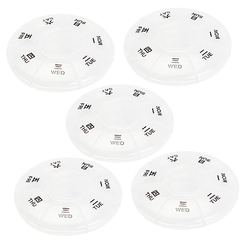 Gogogmee 7-Day Weekly Cases Organizer Portable Pill Box Medicine Storage Dispenser Holder Splash-Proof for Seniors