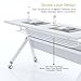 JHDXL Office Folding Conference Table, 4Pcs Training Tables with Caster Wheels, Foldable Conference Room Tables, Rectangle Meeting Seminar Table for Reception Room(140 * 60cm/55 * 23.6in)