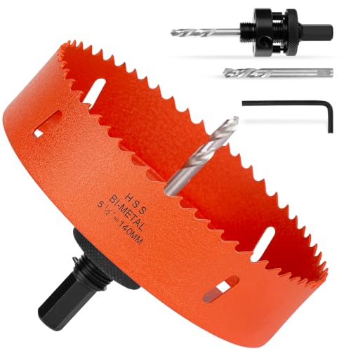 Image of 5-1 /2 Inch Hole Saw 5.5 inch Circle Drill Bit Wood Metal Drywall Plastic Pipe