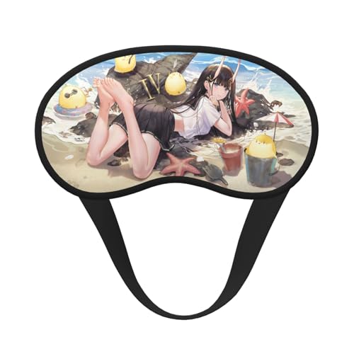 アイマスク アズールレーン 能代 快眠グッズ ふわふわ肌触り 柔らかい アイカバー 安眠 通気性 遮光 軽量 目隠し 圧迫感なし 昼寝 睡眠用四季 旅行 出張 オフィス 子供 大人兼用 男女兼用可愛い アニメ ギフトプレゼント 19.5*10cm