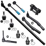 Detroit Axle - Front 11pc Suspension Kit for 4WD 2005 2006 2007 Ford F-250 F-350 Super Duty, Ball Joints Sway Bars Outer Tie Rods Tie Rod Drag Links Adjusting Sleeve Replacement