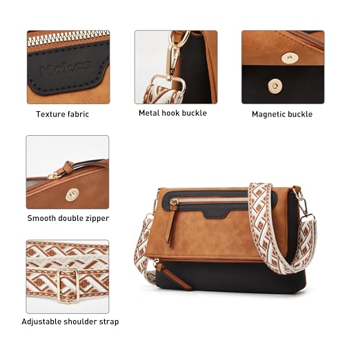 Image of Crossbody Purse for Women Small Crossbody Bags Trendy Vegan Leather with Adjustable Shoulder Straps Gift for Mother Wife Mom