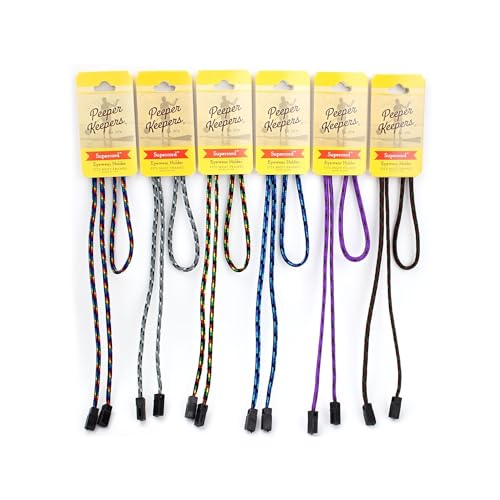 Peeper Keepers Eyeglass Supercord Retainer, Assortment(3), 6 Pack Mix