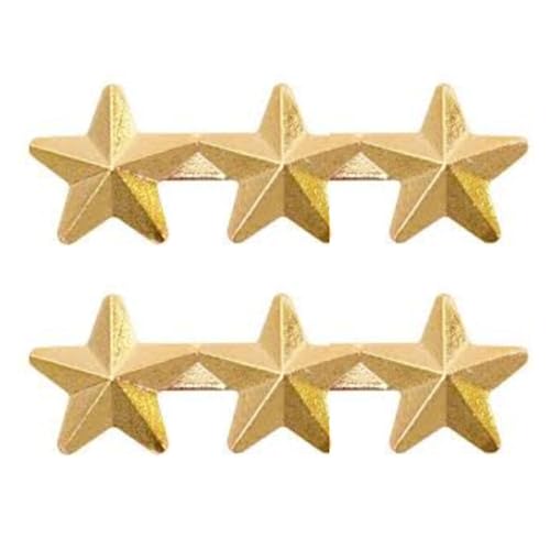 Adornos con 3 Estrellas Doradas en Barra, 2 Piezas miniatura 1