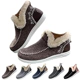 Brown Winter Boots for Women 2026,Women's Snow Ankle...