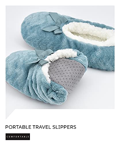 Image of Keyela Women Cozy Warm Slipper Socks, Non Slip Gripper Indoor House Socks | Soft warm cozy fabric, gripper anti-slip bottom for bedroom, lounge and all indoor daily use