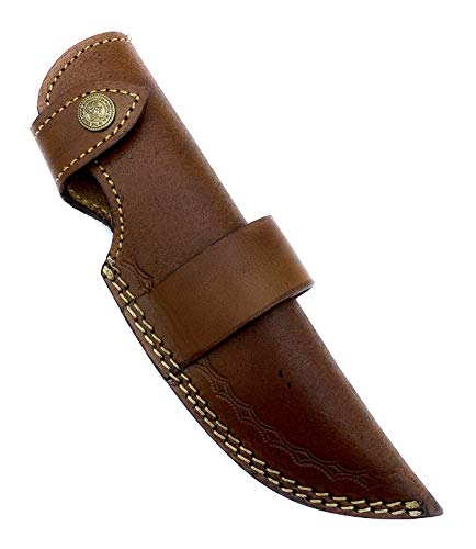 9" long custom handmade leather sheath for fixed blade knife. Fits up to 5"&#x2014;5.5" cutting blade. Vertical and horizontal leather sheath Arkansas 