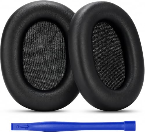 Image of Mizi Replacement Ear Pads Compatible with Sony WH-1000XM6 Headphones, Soft Protein Leather Ear Cushions with High-Density Memory Foam, Noise Isolation, Black