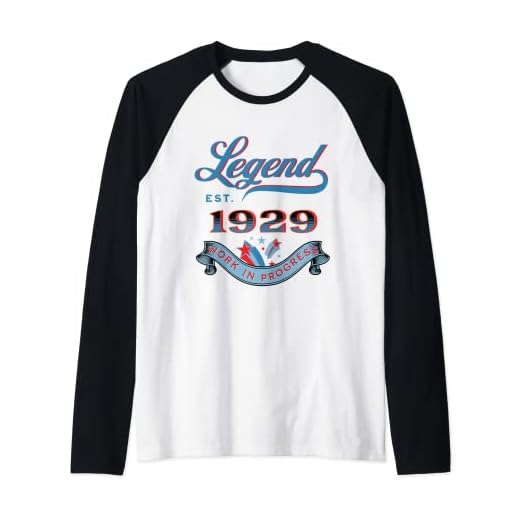 Leyenda Est 1929 Trabajo En Progreso Cumpleaños Camiseta Manga Raglan