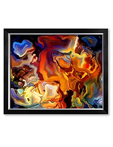 DECORARTS - Abstract Art( Stained Glass Pattern), Giclee Prints abstract modern canvas wall art for Wall Decor. 30x24