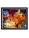 DECORARTS - Abstract Art(Stained Glass Pattern), Giclee Prints Abstract Modern Canvas Wall Art for Wall Decor. 30x24, Framed Size: 33x27
