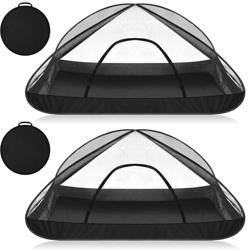 Vincreem 2 Pcs Pop up Mosquito Net Tent for Camping Outdoor 86. 6 x 39. 4 x 37. 4 Inch Foldable One Person Pop Tent Waterproof Freestanding Insect Bug Net for Summer Camps Camping Hiking Outdoor