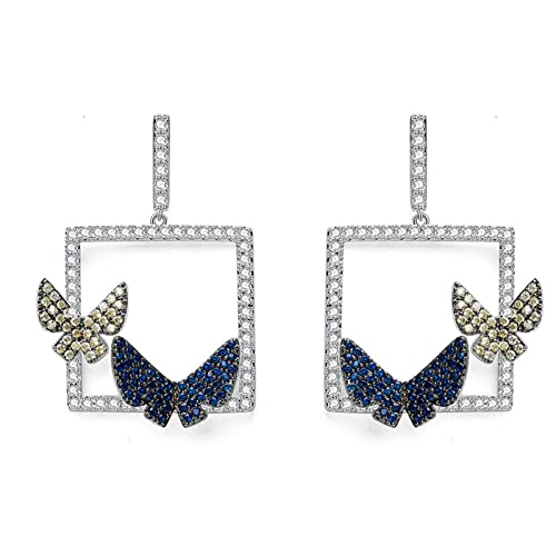 Boucles d'oreilles argent papillon et zircones, le cadeau d'anniversaire romantique idéal