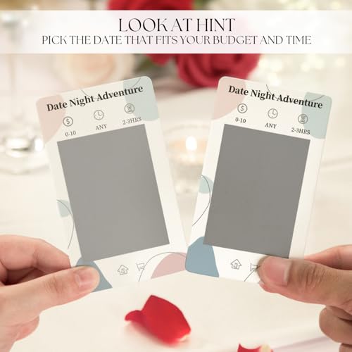 40 Fun Date Night Scratch Off Card Game Ideas, Romantic Wedding Anniversary Couple Gifts for Him, Her, Men, Boyfriend, Girlfriend, Bride, Husband, Wife, Couples Gifts for Bridal Shower, Engagement by Tryuunion - Image 3