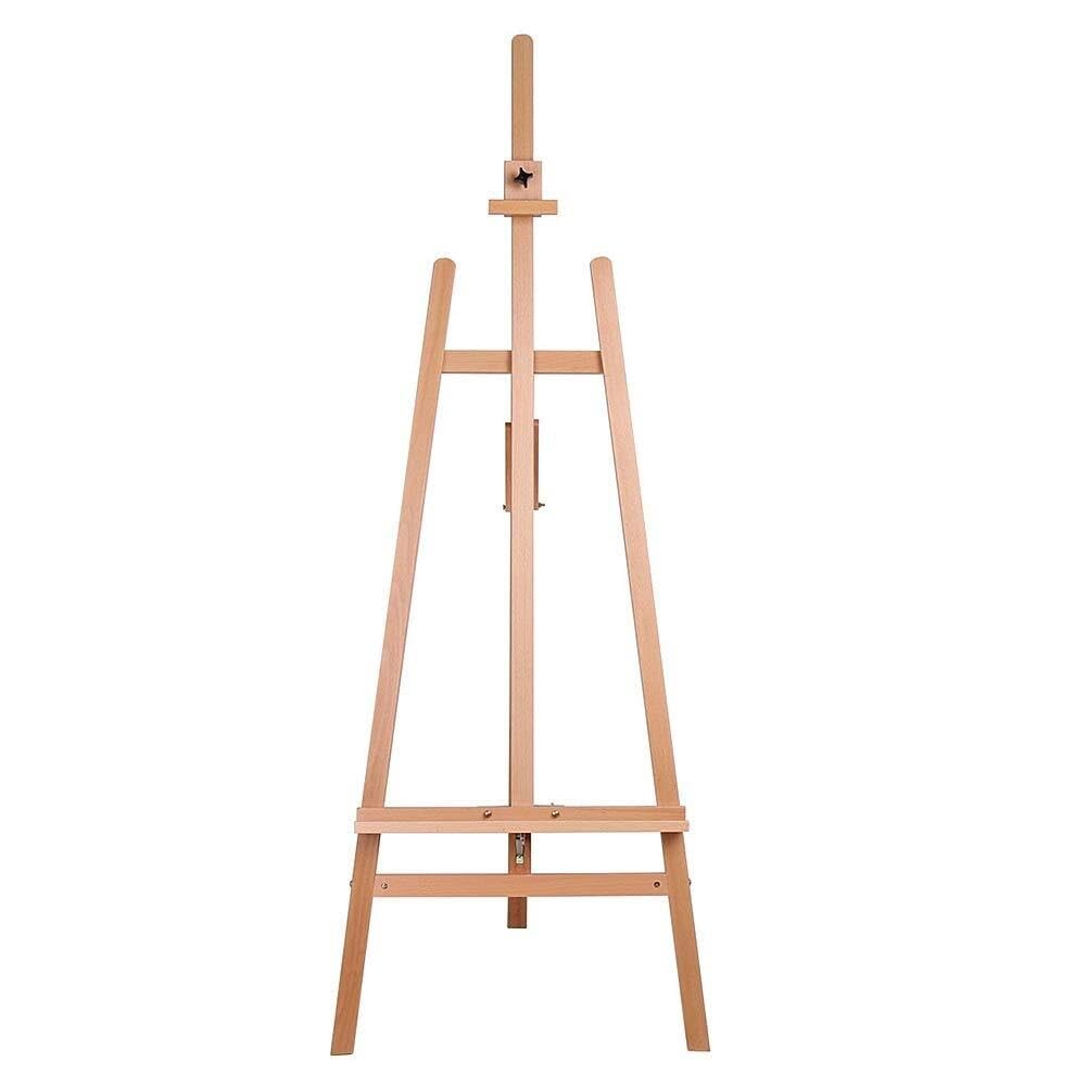 MYUYEE A-Frame Artist Easel - Foldable & Adjustable Beech Wood Easel For Drawing, Painting, Crafting, & Exhibition – Indoor/Outdoor Use